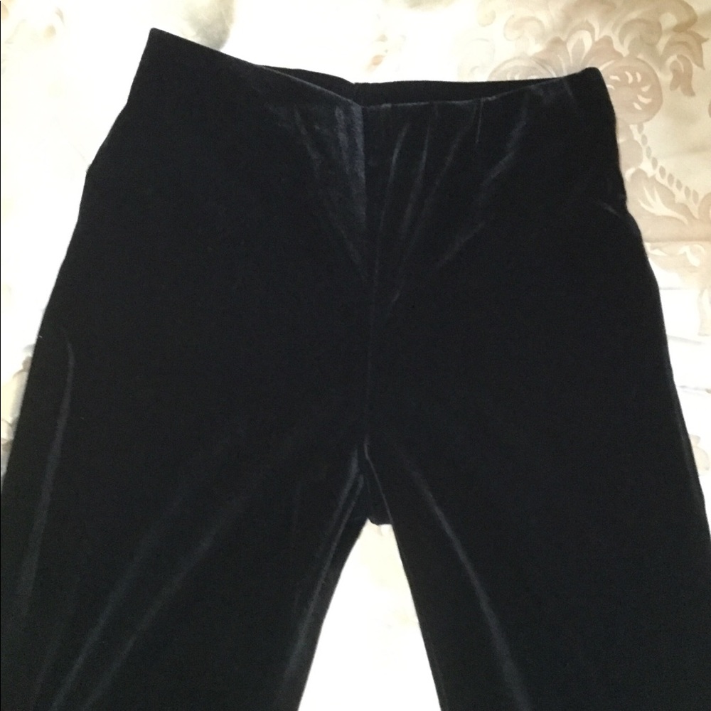 NWT! Made USA🇺🇸 VTG❣️Velvet Black Pants Super Soft Sylvie Mado CA